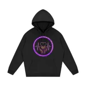Boundaries Purple Fleece Hoodie